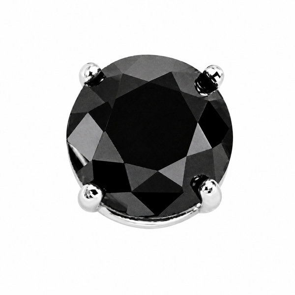 14K White Gold Black Diamond 1.00 Ct Stud Earring Bradley's Jewelers Jacksonville, NC