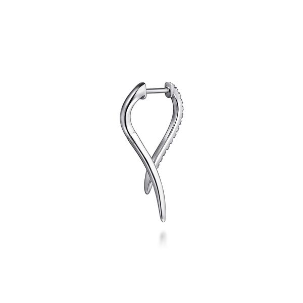 Gabriel & Co 14K White Gold .19Ctw Diamond Kaslique Collection Drop Earrings Image 3 Bradley's Jewelers Jacksonville, NC