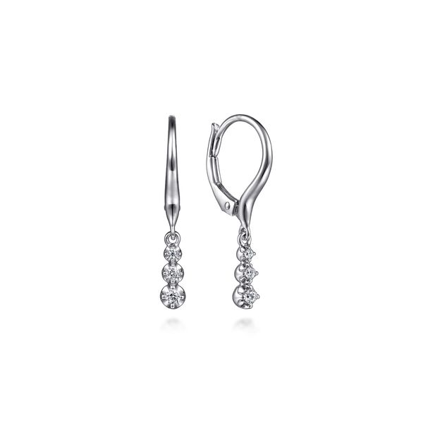 Gabriel & Co 14K White Gold Diamond .11Ctw Drop Earrings – Lusso Collection Bradley's Jewelers Jacksonville, NC