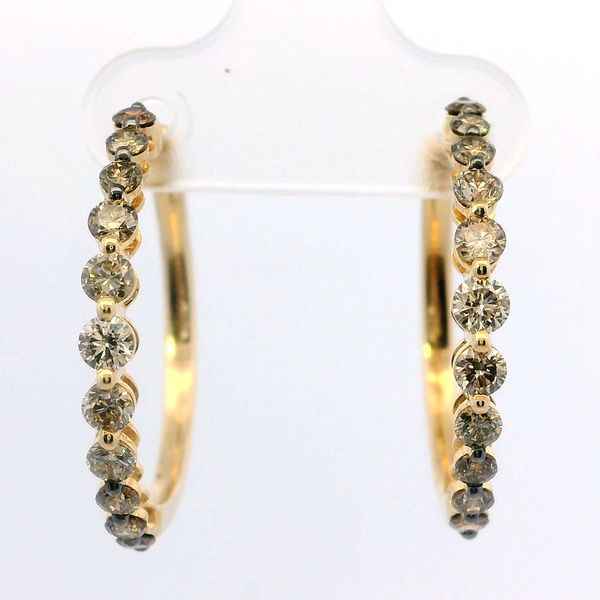 Le Vian Ombré Chocolate Diamond Earrings in 14K Honey Gold Bradley's Jewelers Jacksonville, NC