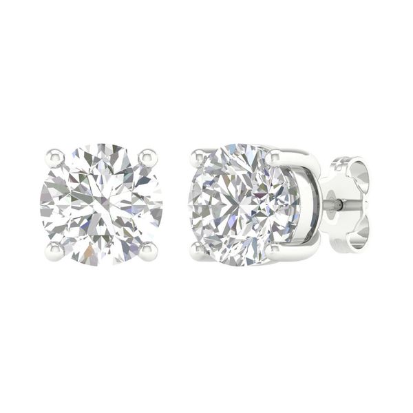 14K White Gold Lab-Grown Diamond Stud Earrings 0.75 CTW Bradley's Jewelers Jacksonville, NC