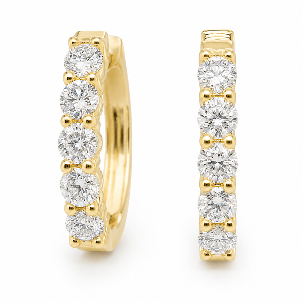 10K Yellow Gold Lab-Grown Diamond Earrings (1.50 CTW) Bradley's Jewelers Jacksonville, NC