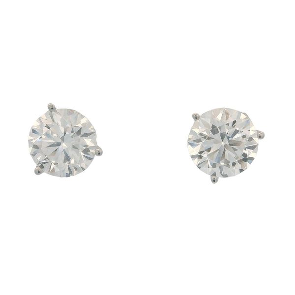 14K White Gold Martini Lab-Grown Diamond Stud Earrings 2.51 CTW Bradley's Jewelers Jacksonville, NC