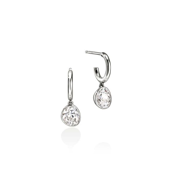 John Hardy Lovestruck Sterling Silver Oval Lab-Grown Diamond Earrings 1.50 CTW Bradley's Jewelers Jacksonville, NC