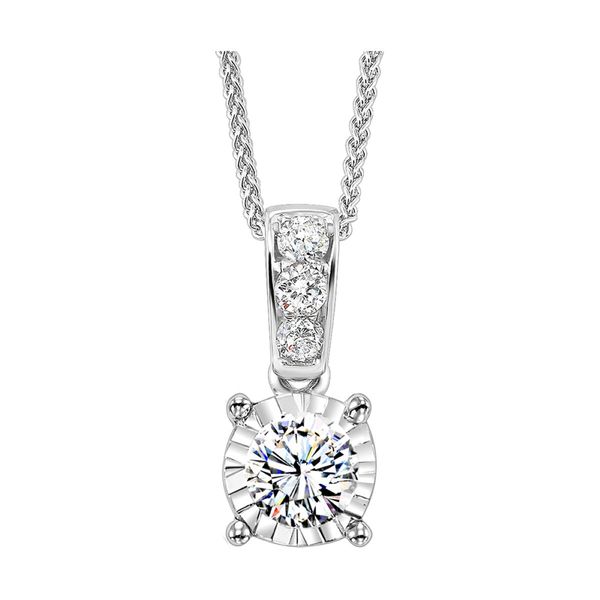 14K White Gold Tru-Reflections Diamond Pendant – 0.10 CTW Bradley's Jewelers Jacksonville, NC