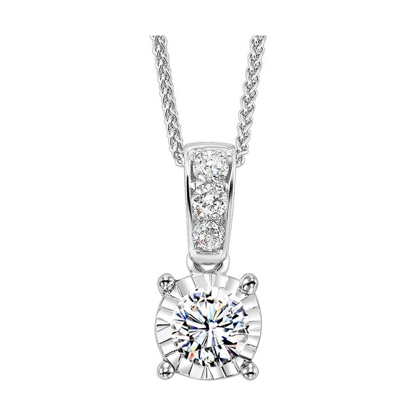 14K White Gold Tru-Reflection Diamond Drop Pendant 0.30 CTW Bradley's Jewelers Jacksonville, NC