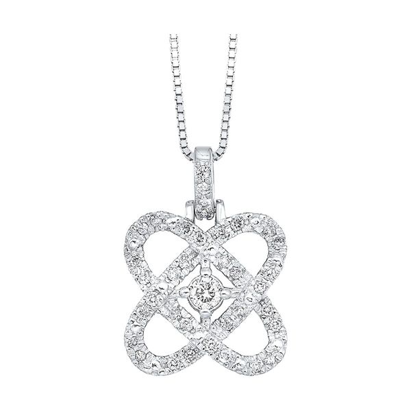 14K White Gold .25 CTW Diamond Love's Crossing Pendant Bradley's Jewelers Jacksonville, NC