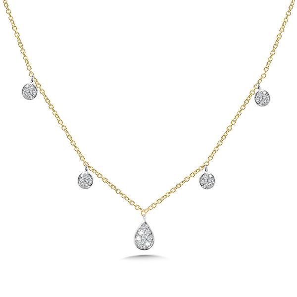 14K Two-Tone Gold Pear-Shaped Diamond Layering Necklace 1/10 CTW Bradley's Jewelers Jacksonville, NC