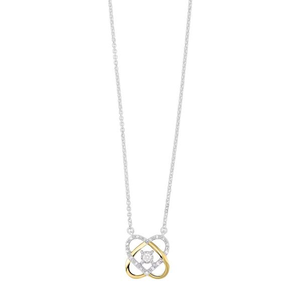 Lady's Yellow/White 10 Karat 0.08 Ctw Heart Pendant Bradley's Jewelers Jacksonville, NC