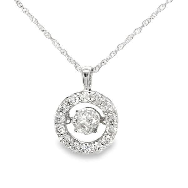 14K White Gold Heartbeat Collection Diamond Pendant 1.00CTW Bradley's Jewelers Jacksonville, NC
