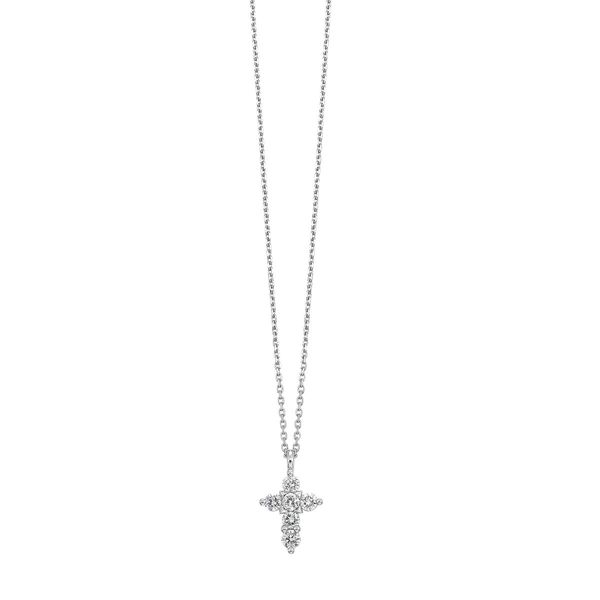 14K White Gold Diamond Cross Pendant – 0.33 CTW Round Diamonds Bradley's Jewelers Jacksonville, NC