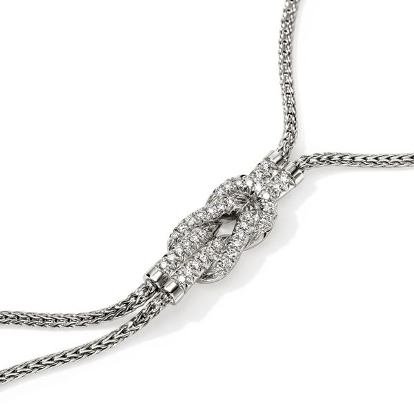 John Hardy Love Knot Diamond Y Necklace in Sterling Silver | Bradley's Jewelers Image 2 Bradley's Jewelers Jacksonville, NC