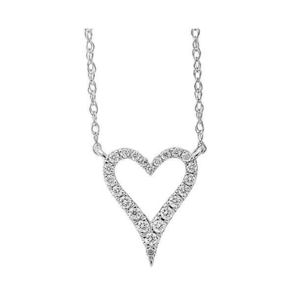 White 10 Karat .10 Ctw Diamond Heart Pendant Bradley's Jewelers Jacksonville, NC
