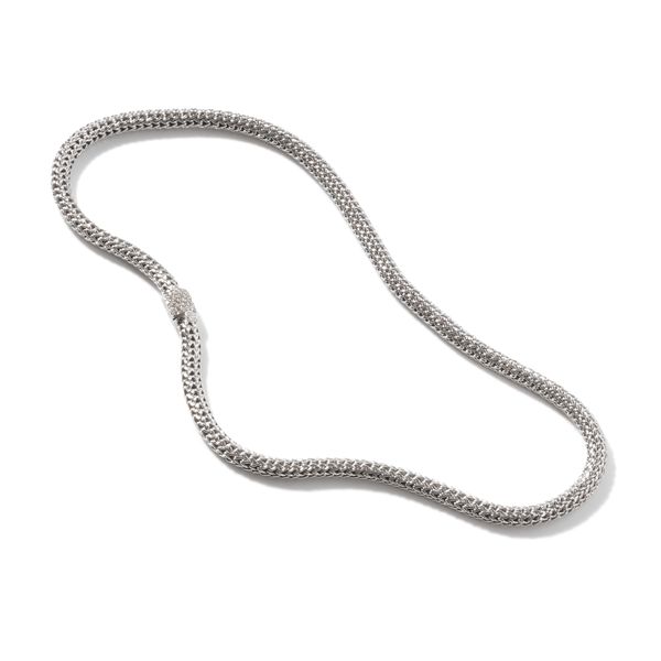 John Hardy Icon Silver Diamond Pave Necklace .18CTW Image 4 Bradley's Jewelers Jacksonville, NC