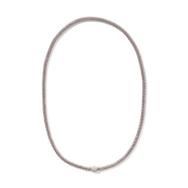 John Hardy Icon Silver Diamond Pave Necklace .18CTW Image 5 Bradley's Jewelers Jacksonville, NC
