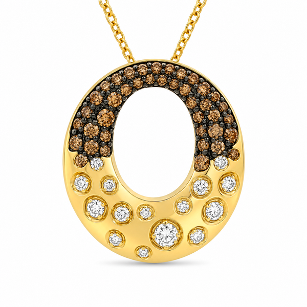 Le Vian Indulgence Honey Gold Nude and Chocolate Diamond Pendant .81CTW Bradley's Jewelers Jacksonville, NC