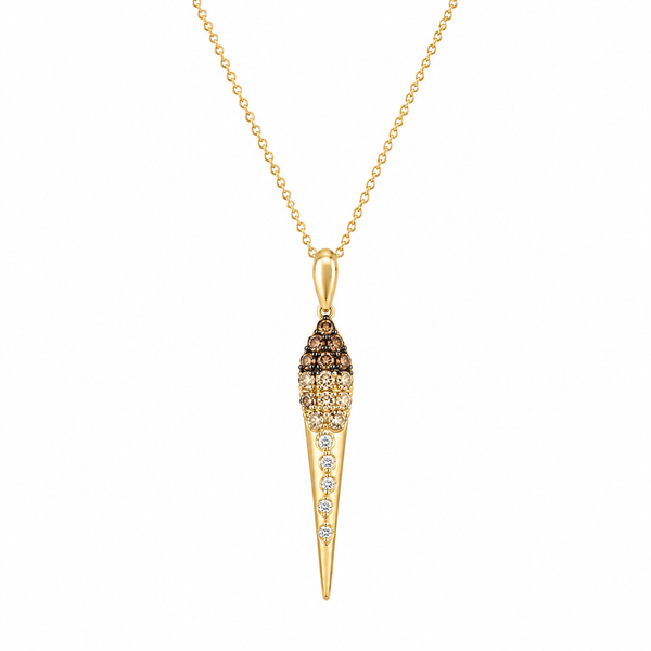 LeVian Indulgence Ombre Diamond Pendant in 14K Honey Gold | Bradley's Jewelers Bradley's Jewelers Jacksonville, NC