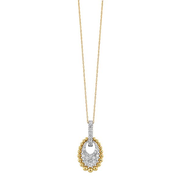 10K Yellow Gold Round Diamond Pendant Necklace 0.50 CTW Bradley's Jewelers Jacksonville, NC