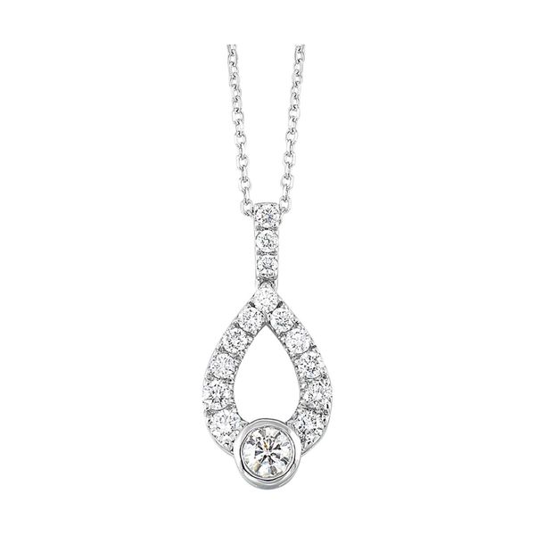 14K White Gold Diamond Pendant – 0.25 CTW Round Diamonds Bradley's Jewelers Jacksonville, NC