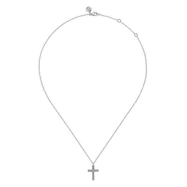 Gabriel & Co 14K White Gold Diamond Cross Pendant – 0.27 Ctw Lusso Collection Image 2 Bradley's Jewelers Jacksonville, NC