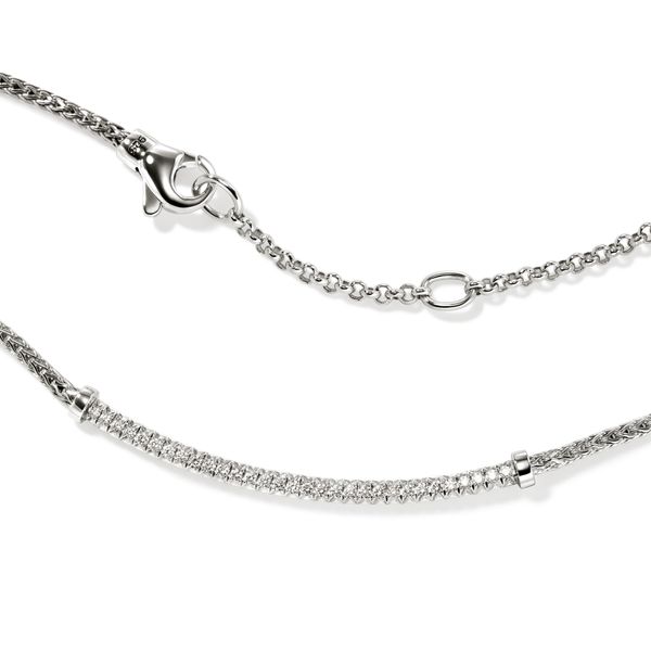 John Hardy Essentials Silver Diamond Pavé Chain Necklace | .24CTW Image 2 Bradley's Jewelers Jacksonville, NC