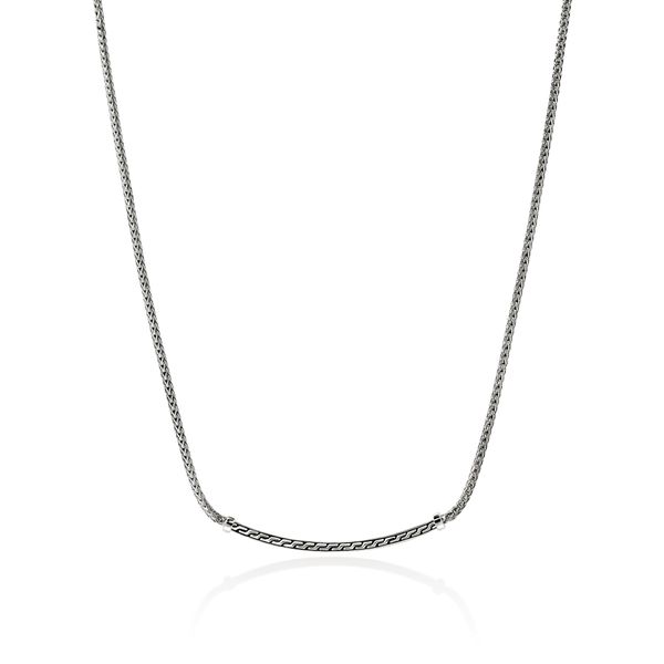 John Hardy Essentials Silver Diamond Pavé Chain Necklace | .24CTW Bradley's Jewelers Jacksonville, NC