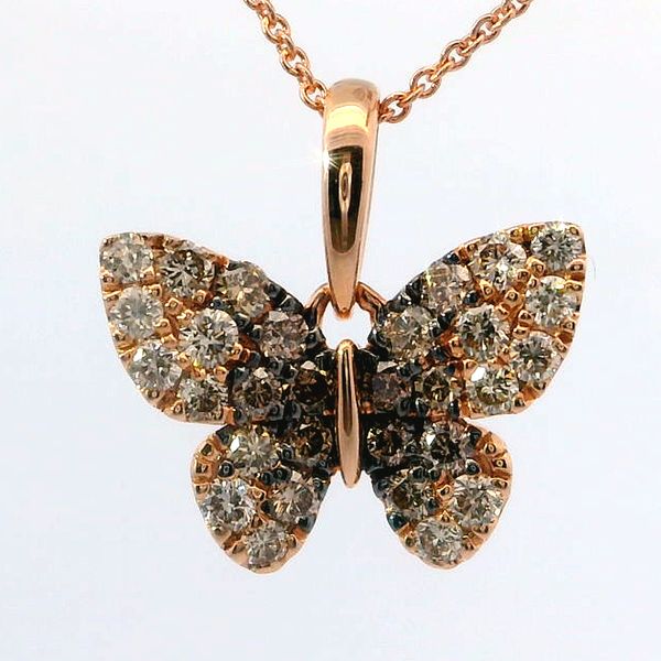 Le Vian Ombré Chocolate Diamond Pendant in 14K Strawberry Gold Bradley's Jewelers Jacksonville, NC