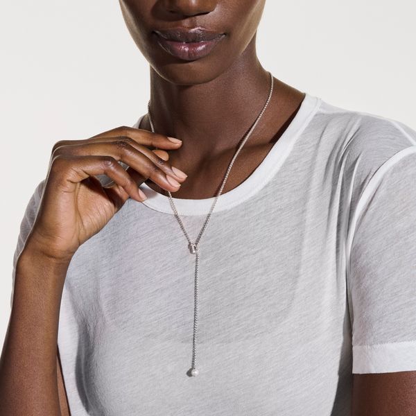 John Hardy Surf Silver Diamond Pave Pearl Y Necklace 23