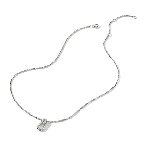 John Hardy Surf Diamond Pave Link Pendant Necklace .18CTW Image 2 Bradley's Jewelers Jacksonville, NC