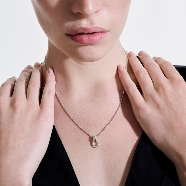 John Hardy Surf Diamond Pave Link Pendant Necklace .18CTW Image 3 Bradley's Jewelers Jacksonville, NC