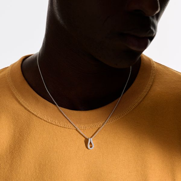 John Hardy Surf Diamond Pave Link Pendant Necklace .18CTW Image 4 Bradley's Jewelers Jacksonville, NC
