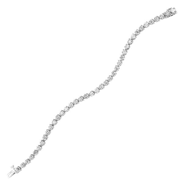 White 14K Gold 3 Prong Diamond Tennis Bracelet 3.00Ctw Round Diamonds Bradley's Jewelers Jacksonville, NC