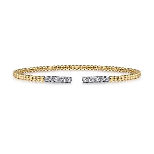 Gabriel & Co 14K Gold Bujukan Diamond Bars Bangle – Bujukan Collection, Size 5.75 Bradley's Jewelers Jacksonville, NC