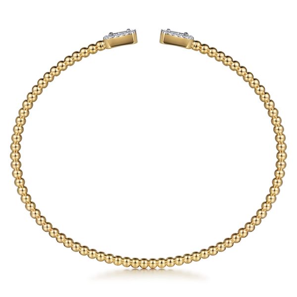 Gabriel & Co 14K Yellow Gold Diamond Bangle – Bujukan Collection, Size 5.5 Image 3 Bradley's Jewelers Jacksonville, NC