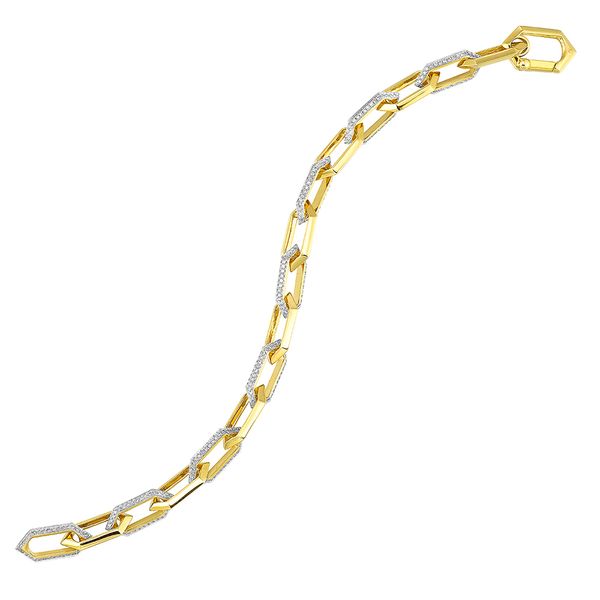 14K Two Tone Gold Diamond Bracelet .75CTW Image 3 Bradley's Jewelers Jacksonville, NC