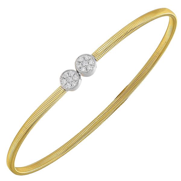 14K Yellow Gold Diamond Bracelet with Round Diamonds (0.167 CTW) Bradley's Jewelers Jacksonville, NC