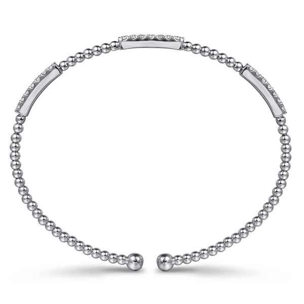 Gabriel & Co 14K White Gold Diamond Bangle – Bujukan Collection, Size 5.5 Image 3 Bradley's Jewelers Jacksonville, NC