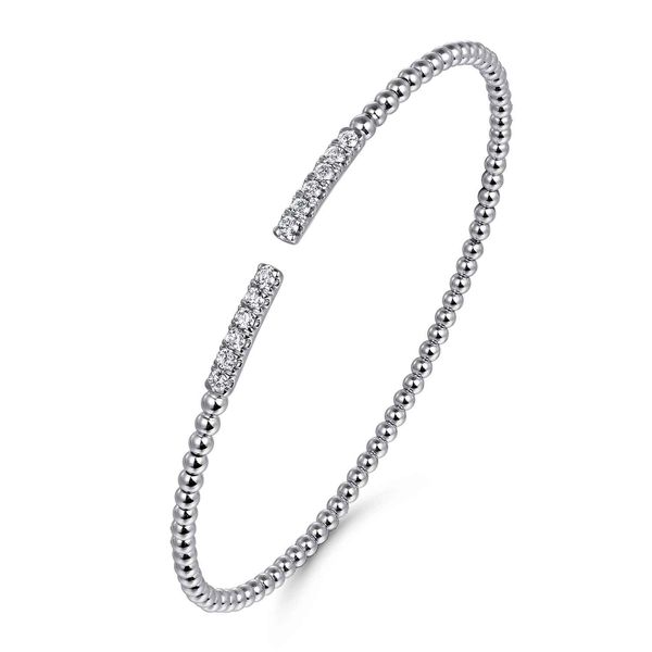 Gabriel & Co 14K White Gold Diamond Bangle – Bujukan Collection, Size 5.5 Image 2 Bradley's Jewelers Jacksonville, NC