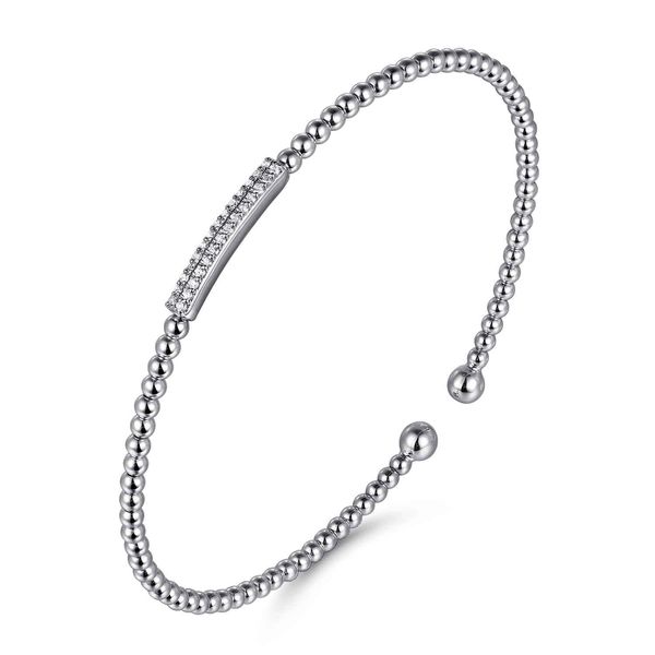 Gabriel & Co 14K White Gold Diamond Bujukan Bangle – Bujukan Collection Image 2 Bradley's Jewelers Jacksonville, NC