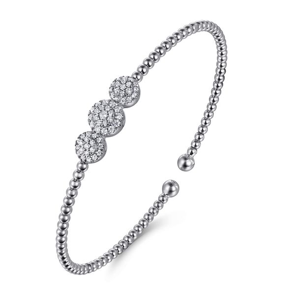 Gabriel & Co 14K White Gold Diamond Bujukan Bangle – Bujukan Collection Image 2 Bradley's Jewelers Jacksonville, NC