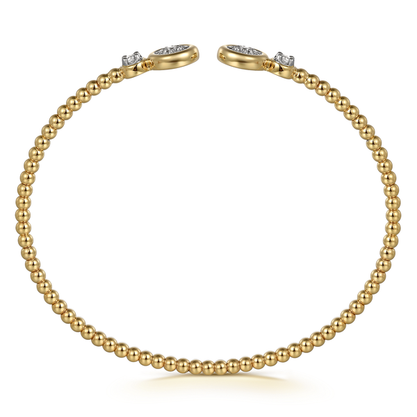 Gabriel & Co 14K White & Yellow Gold Diamond Bangle – Bujukan Collection Image 3 Bradley's Jewelers Jacksonville, NC