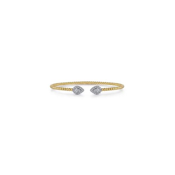 Gabriel & Co 14K Yellow & White Gold Diamond Bujukan Bangle – Bujukan Collection Bradley's Jewelers Jacksonville, NC