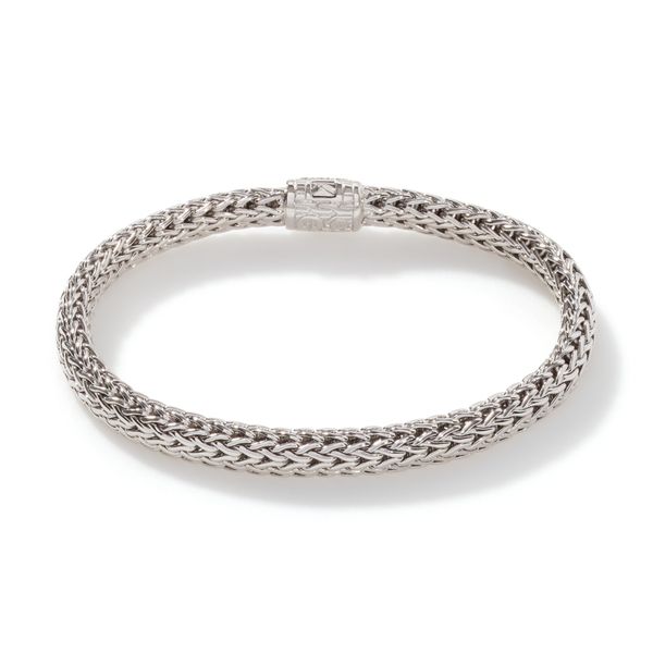 John Hardy Icon Silver Diamond Pave Small Bracelet Image 2 Bradley's Jewelers Jacksonville, NC