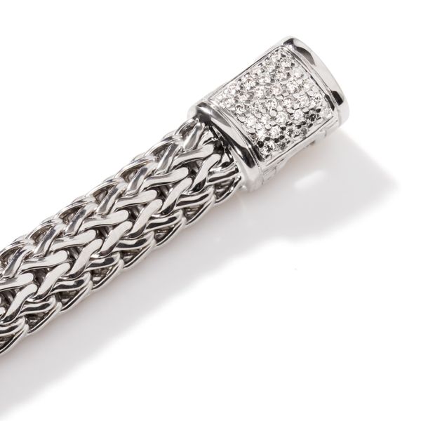 John Hardy Icon Silver Diamond Pave Small Bracelet Image 3 Bradley's Jewelers Jacksonville, NC