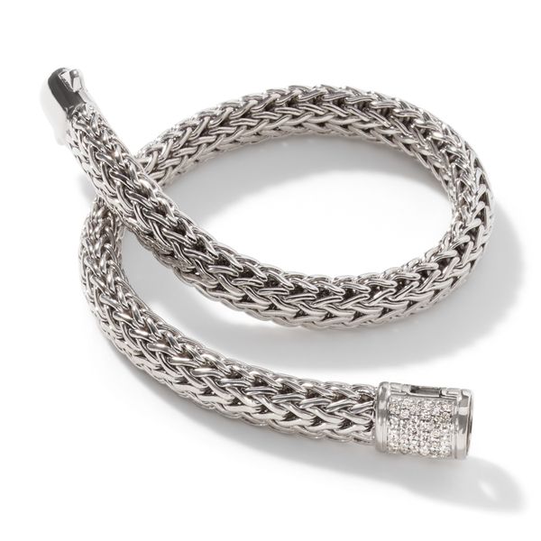 John Hardy Icon Silver Diamond Pave Small Bracelet Image 4 Bradley's Jewelers Jacksonville, NC