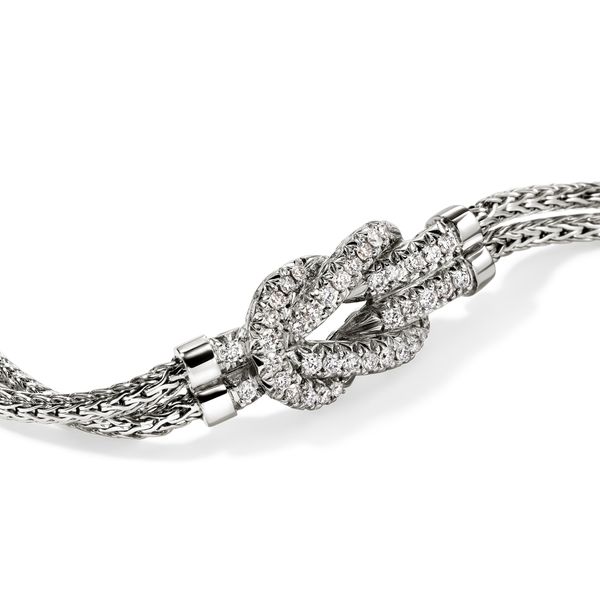 John Hardy Love Knot Diamond Double Row Bracelet in Sterling Silver | Bradley's Jewelers Image 3 Bradley's Jewelers Jacksonville, NC