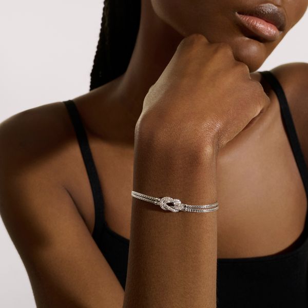 John Hardy Love Knot Diamond Double Row Bracelet in Sterling Silver | Bradley's Jewelers Image 5 Bradley's Jewelers Jacksonville, NC