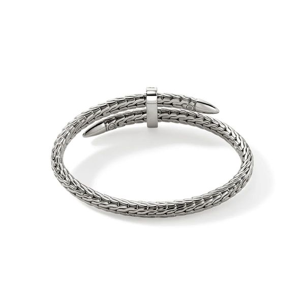 John Hardy Spear Diamond Pave Flex Cuff Bracelet in Sterling Silver | Bradley's Jewelers Image 3 Bradley's Jewelers Jacksonville, NC