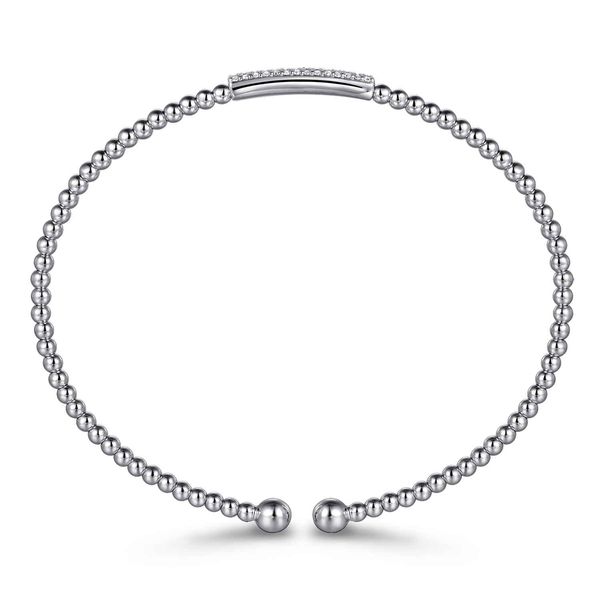 Gabriel & Co 14K White Gold Diamond Bangle – Bujukan Collection, Size 5.5 Image 3 Bradley's Jewelers Jacksonville, NC