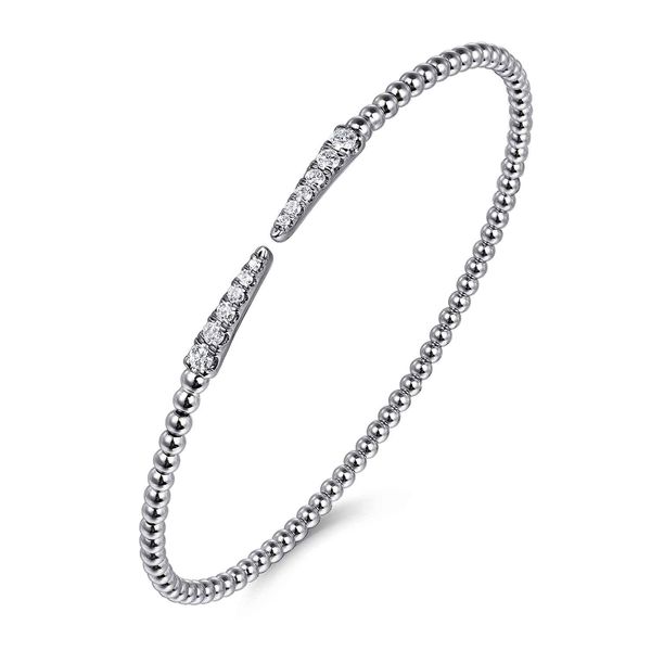 Gabriel & Co 14K White Gold Diamond Bangle – Bujukan Collection, Size 5.50 Image 2 Bradley's Jewelers Jacksonville, NC